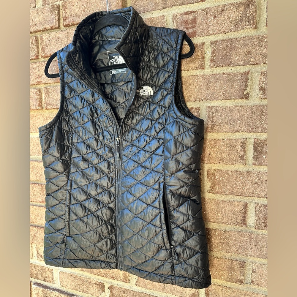 The North Face Thermoball Primaloft Eco Womens Black Full-Zip Puffer Vest sz L